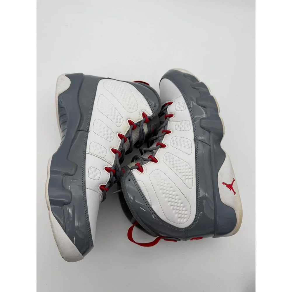 Air Jordan 9 Retro Fire Red White Grey CT8019-162 Mens 11.5 Basketball Sneakers